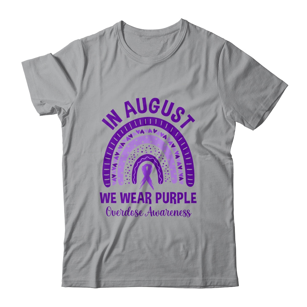 In August We Wear Purple Rainbow Overdose Awareness Month Shirt & Hoodie | siriusteestore