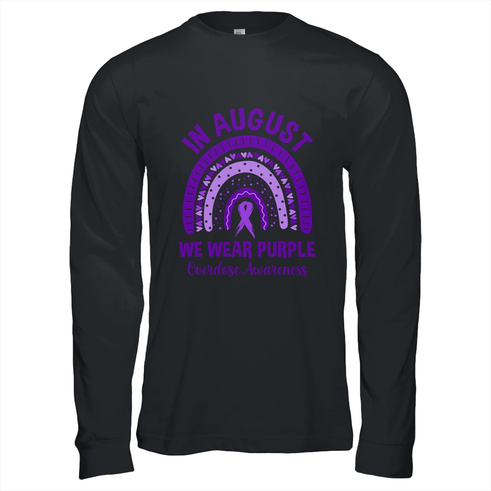 In August We Wear Purple Rainbow Overdose Awareness Month Shirt & Hoodie | siriusteestore