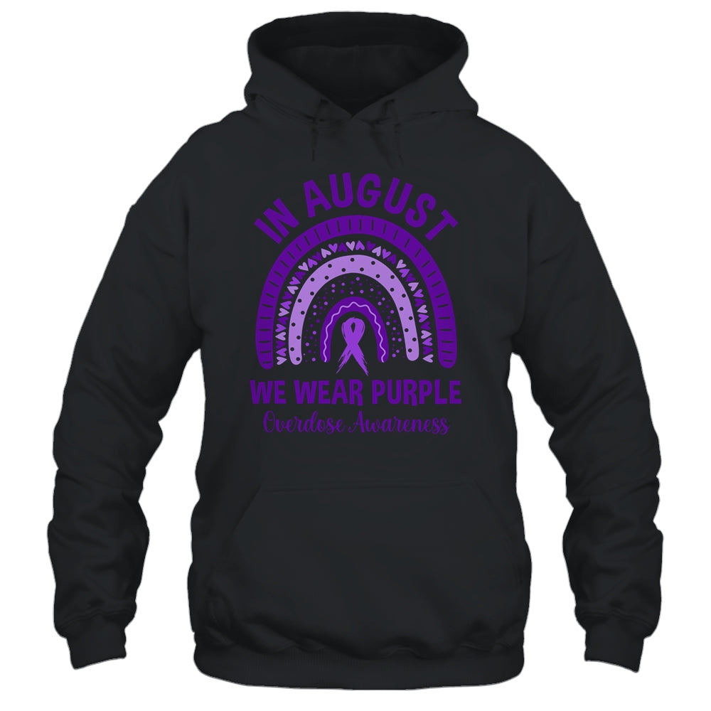 In August We Wear Purple Rainbow Overdose Awareness Month Shirt & Hoodie | siriusteestore