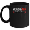 In February We Go Red American Heart Disease Awareness Mug | siriusteestore