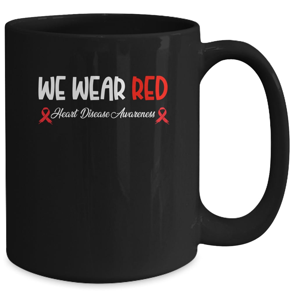 In February We Go Red American Heart Disease Awareness Mug | siriusteestore