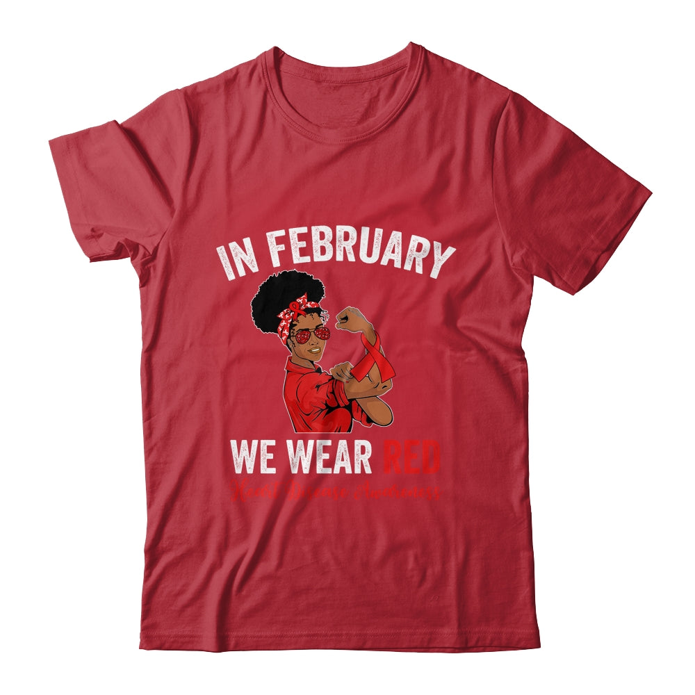 In February We Wear Red  Heart Disease Awareness Sunglasses Shirt & Hoodie | siriusteestore
