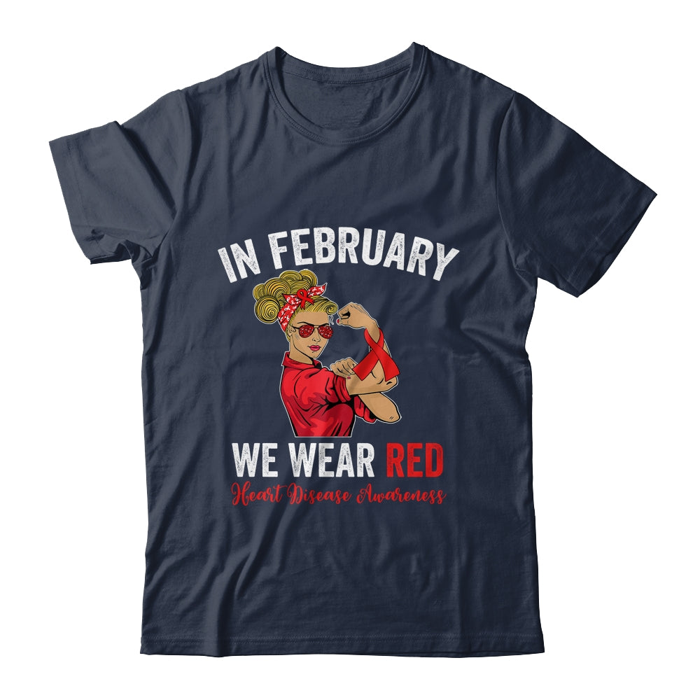 In February We Wear Red Sunglasses Heart Disease Awareness Shirt & Hoodie | siriusteestore