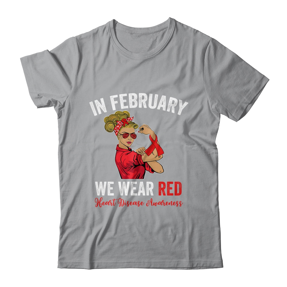 In February We Wear Red Sunglasses Heart Disease Awareness Shirt & Hoodie | siriusteestore