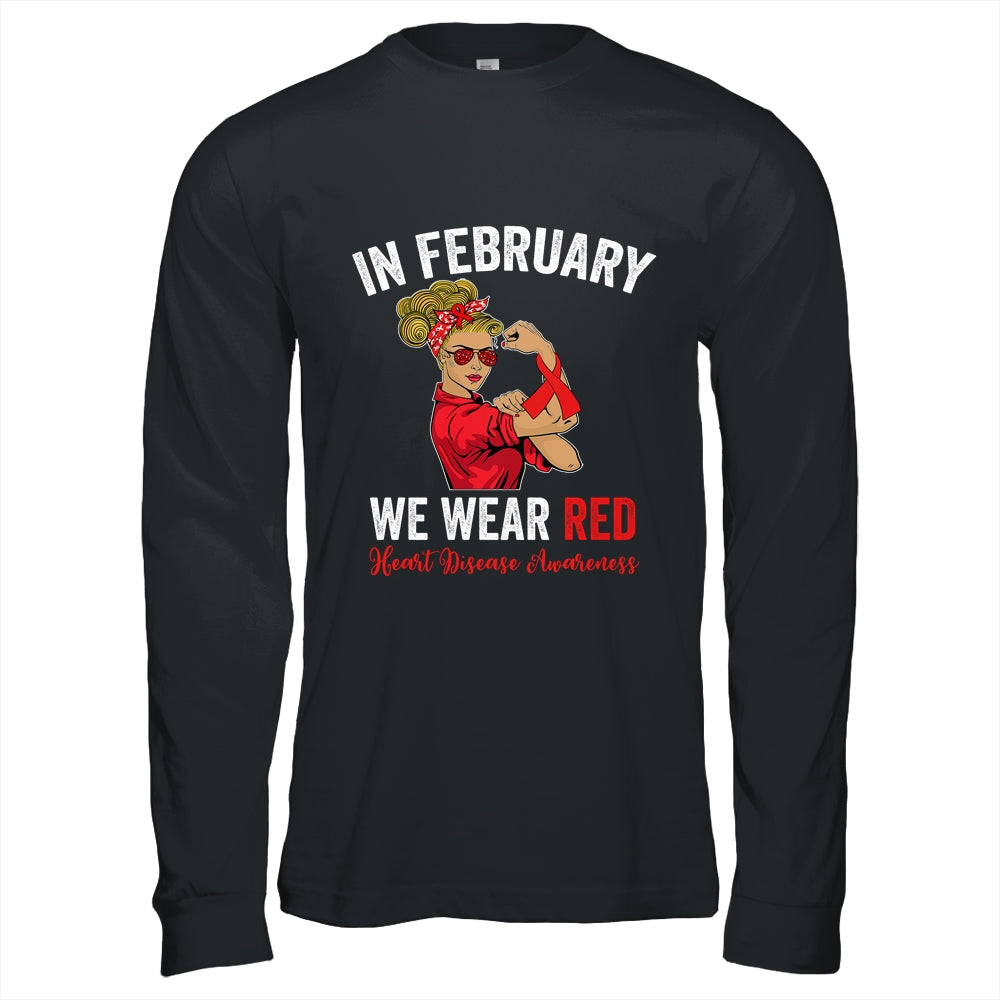 In February We Wear Red Sunglasses Heart Disease Awareness Shirt & Hoodie | siriusteestore