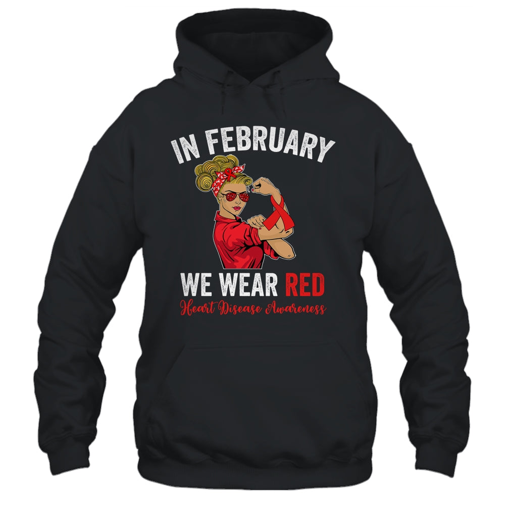 In February We Wear Red Sunglasses Heart Disease Awareness Shirt & Hoodie | siriusteestore