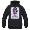 In June We Wear Purple Alzheimer Awareness Messy Bun Support Shirt & Tank Top | siriusteestore