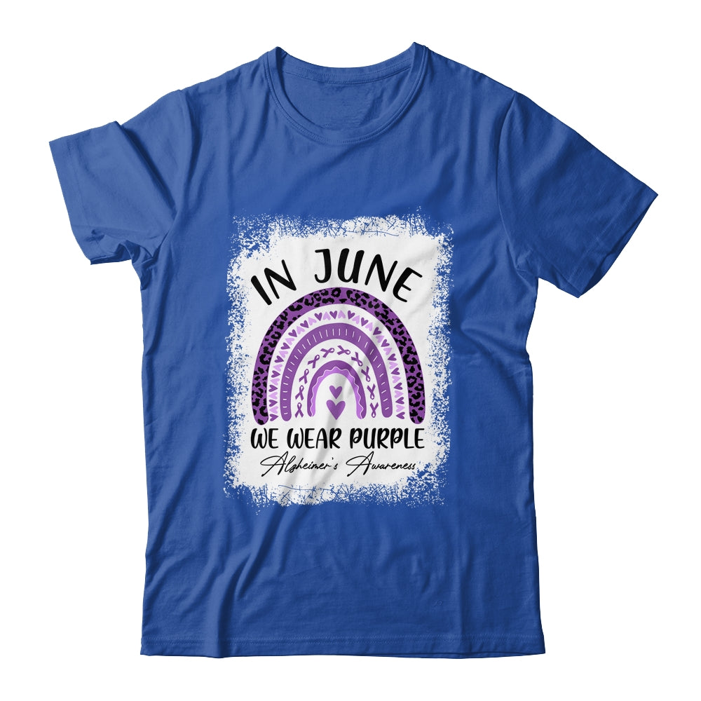 In June We Wear Purple Alzheimers Awareness Rainbow Support Shirt & Tank Top | siriusteestore