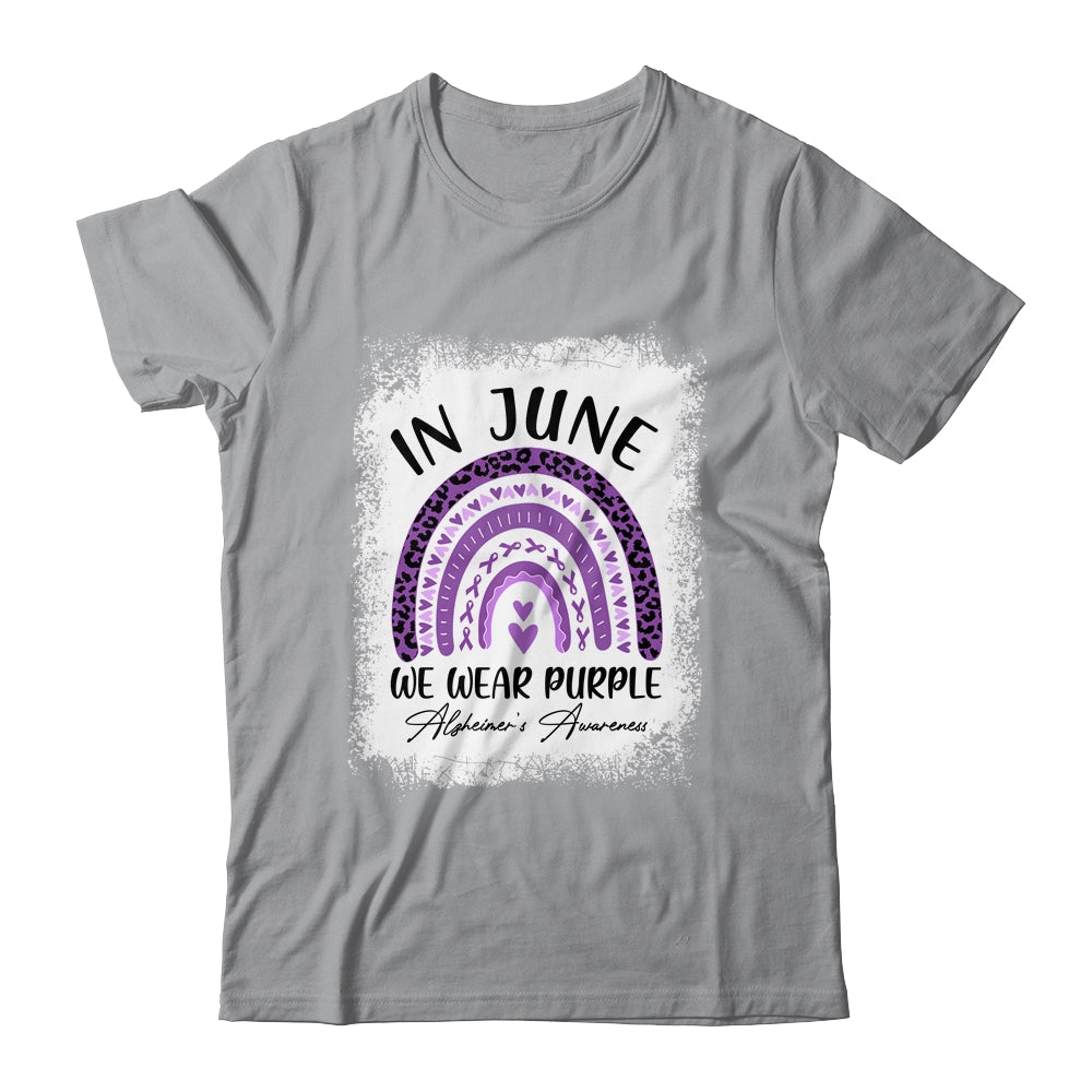 In June We Wear Purple Alzheimers Awareness Rainbow Support Shirt & Tank Top | siriusteestore