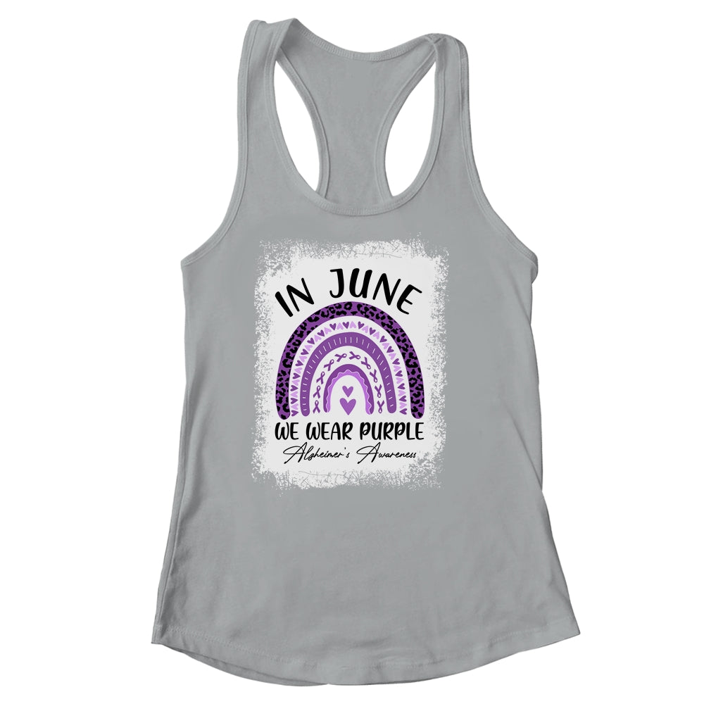 In June We Wear Purple Alzheimers Awareness Rainbow Support Shirt & Tank Top | siriusteestore