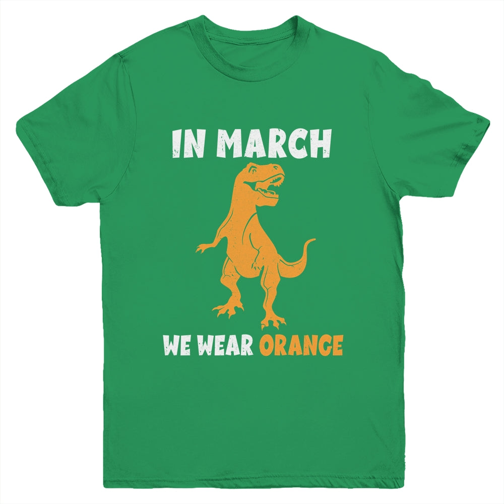 In March We Wear Orange MS Awareness Multiple Sclerosis Kids Youth Shirt | siriusteestore