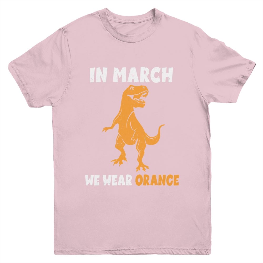 In March We Wear Orange MS Awareness Multiple Sclerosis Kids Youth Shirt | siriusteestore