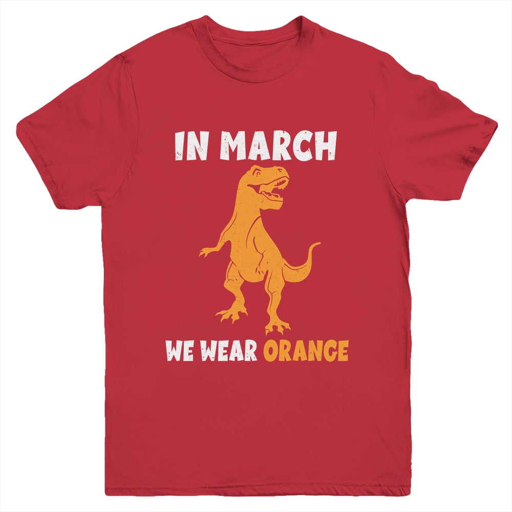 In March We Wear Orange MS Awareness Multiple Sclerosis Kids Youth Shirt | siriusteestore