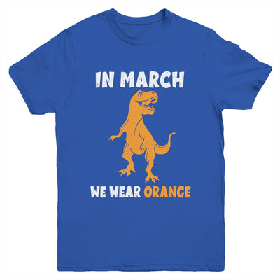 In March We Wear Orange MS Awareness Multiple Sclerosis Kids Youth Shirt | siriusteestore