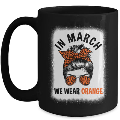 In March We Wear Orange MS Multiple Sclerosis Messy Bun Mug | siriusteestore