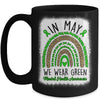 In May We Wear Green Rainbow Mental Health Awareness Month Mug | siriusteestore