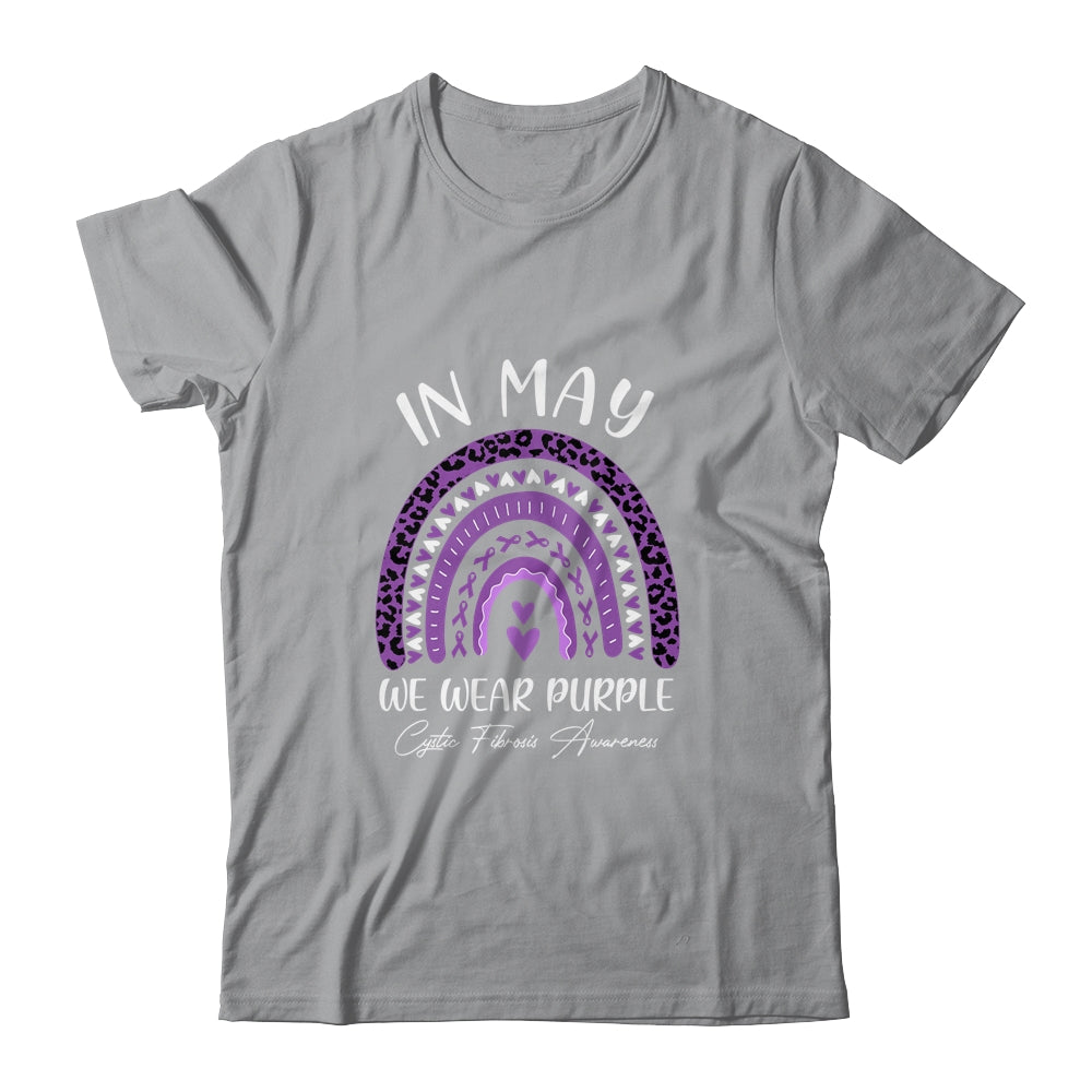 In May We Wear Purple Cystic Fibrosis Awareness Rainbow Shirt & Hoodie | siriusteestore