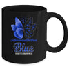 In November We Wear Blue Diabetes Awareness Butterfly Mug | siriusteestore