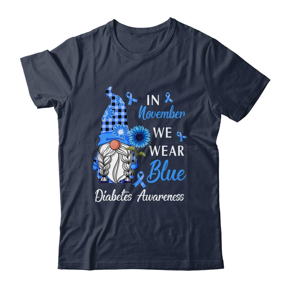In November We Wear Blue Gnome Diabetes Awareness Shirt & Hoodie | siriusteestore
