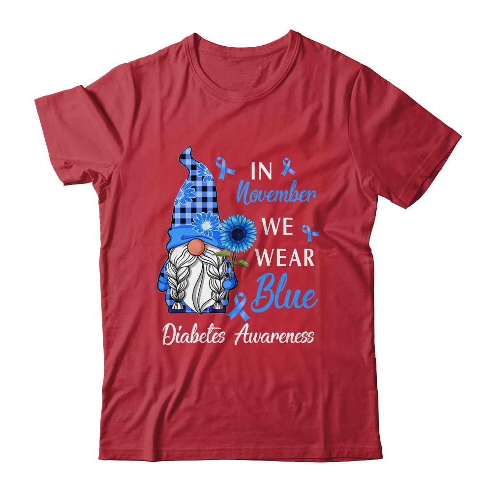 In November We Wear Blue Gnome Diabetes Awareness Shirt & Hoodie | siriusteestore