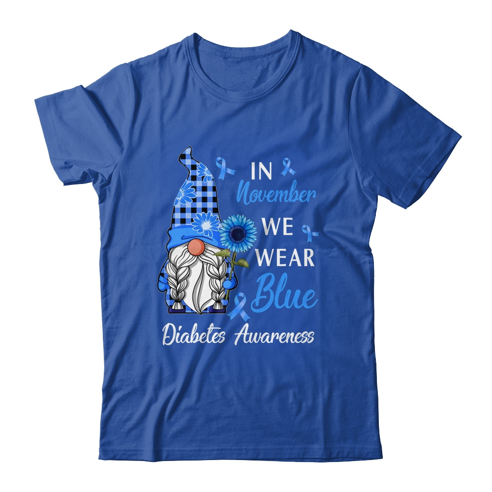 In November We Wear Blue Gnome Diabetes Awareness Shirt & Hoodie | siriusteestore