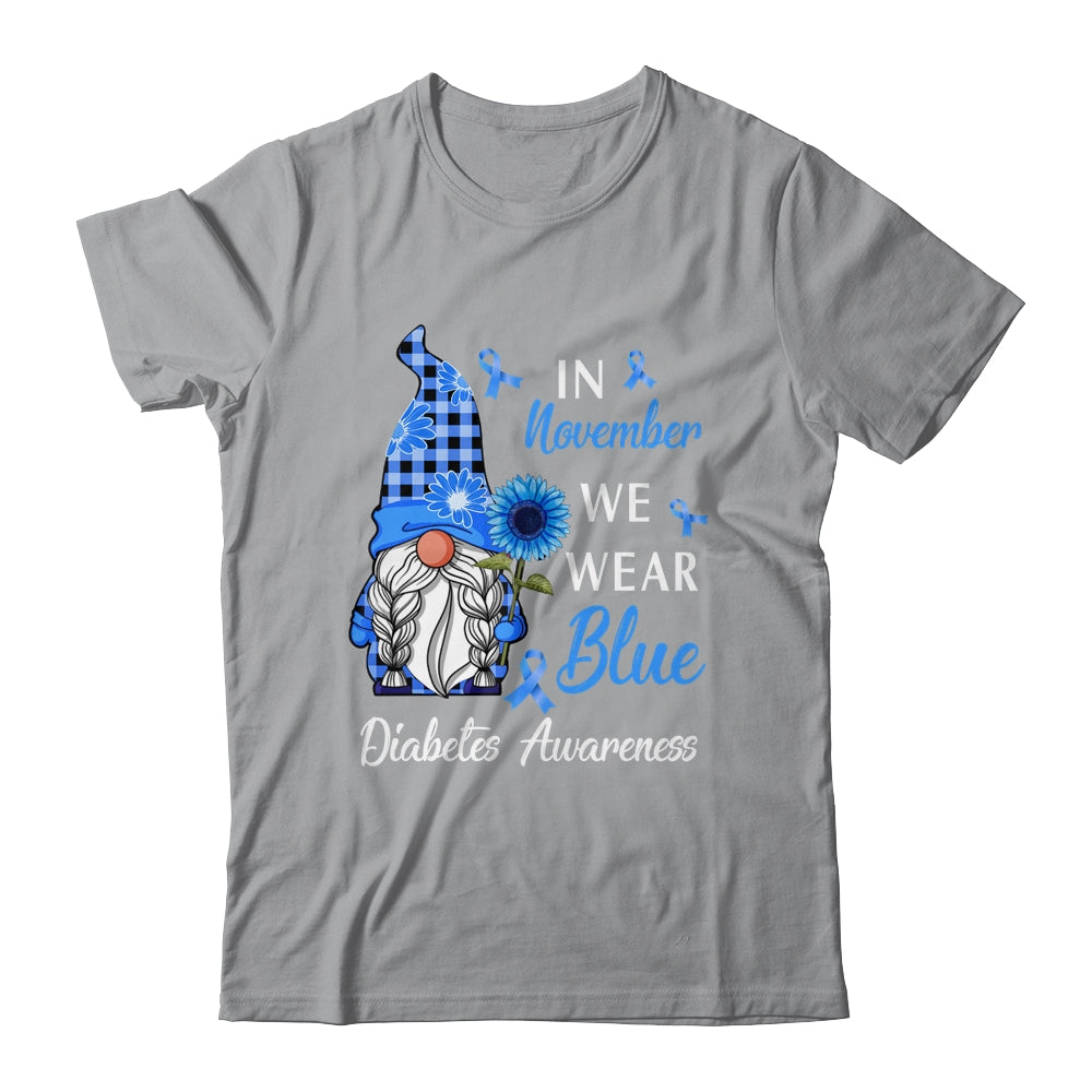 In November We Wear Blue Gnome Diabetes Awareness Shirt & Hoodie | siriusteestore