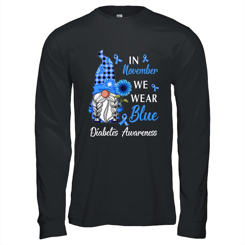 In November We Wear Blue Gnome Diabetes Awareness Shirt & Hoodie | siriusteestore