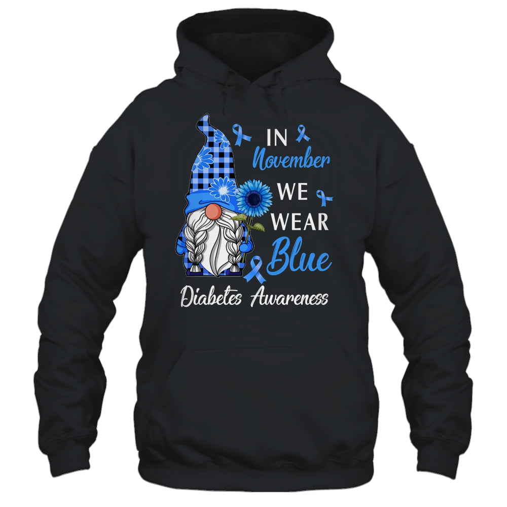 In November We Wear Blue Gnome Diabetes Awareness Shirt & Hoodie | siriusteestore