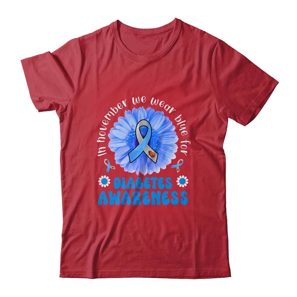 In November We Wear Blue Sunflower Diabetes Awareness Month Shirt & Hoodie | siriusteestore