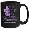 In November We Wear Periwinkle Stomach Cancer Awareness Butterfly Mug | siriusteestore