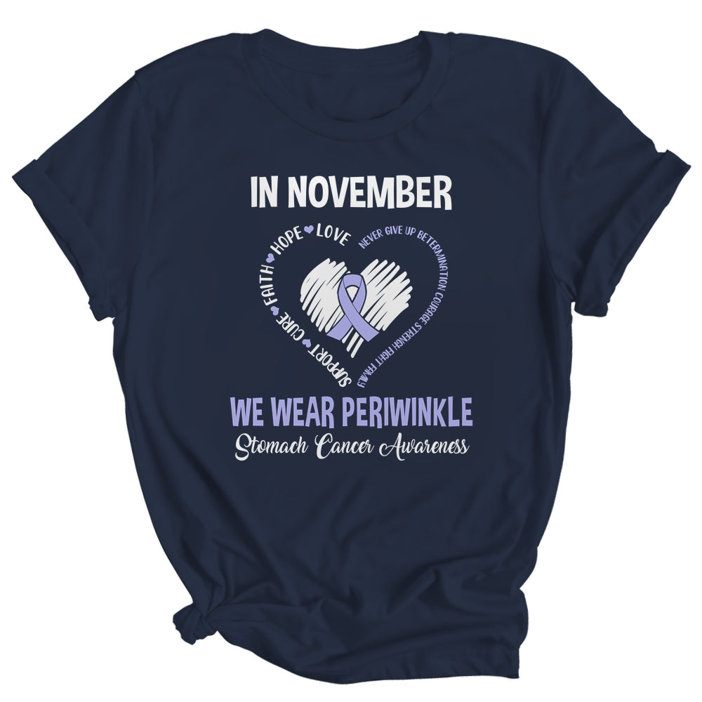 In November We Wear Periwinkle Stomach Cancer Awareness Hope Love Faith Shirt & Hoodie | siriusteestore