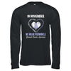 In November We Wear Periwinkle Stomach Cancer Awareness Hope Love Faith Shirt & Hoodie | siriusteestore