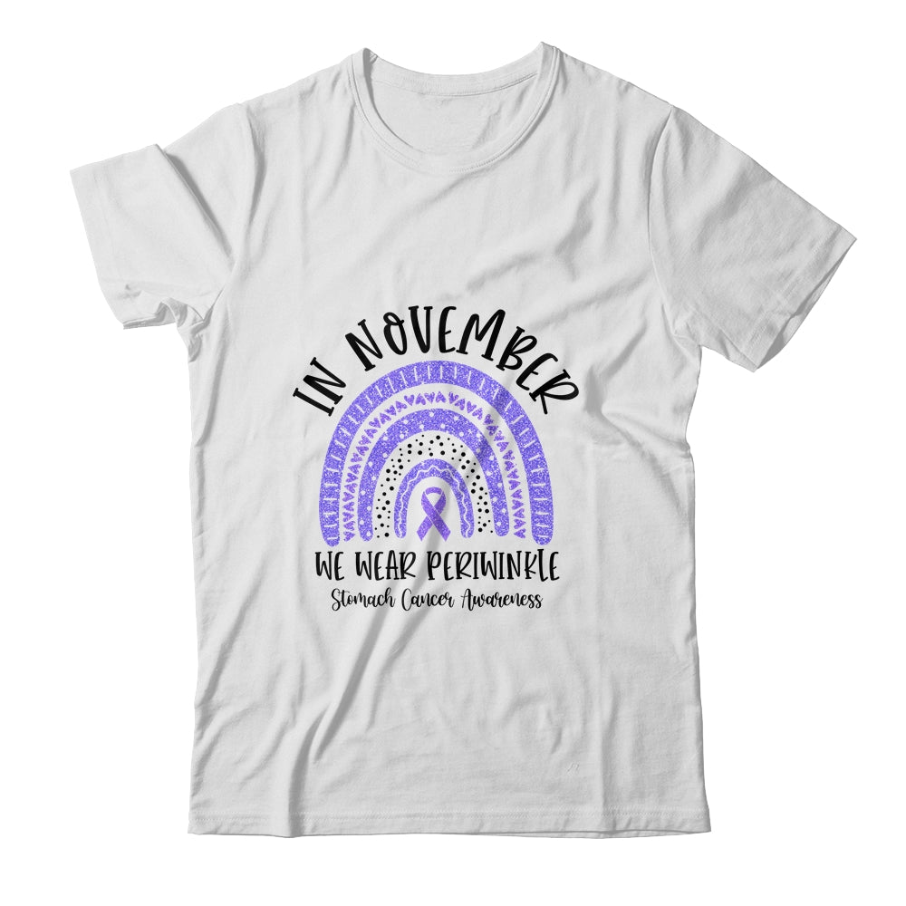 In November We Wear Periwinkle Stomach Cancer Awareness Rainbow Shirt & Hoodie | siriusteestore