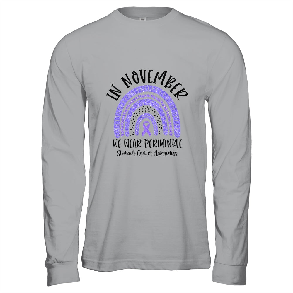 In November We Wear Periwinkle Stomach Cancer Awareness Rainbow Shirt & Hoodie | siriusteestore