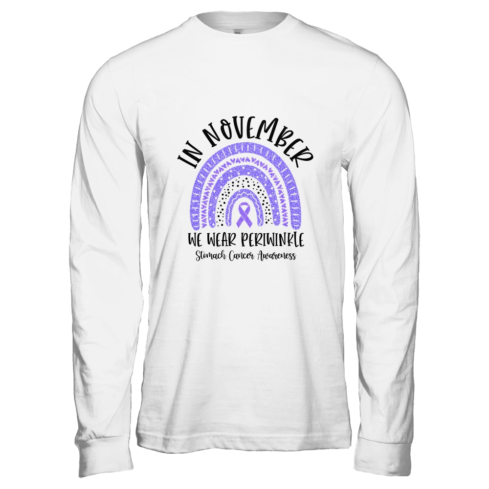 In November We Wear Periwinkle Stomach Cancer Awareness Rainbow Shirt & Hoodie | siriusteestore