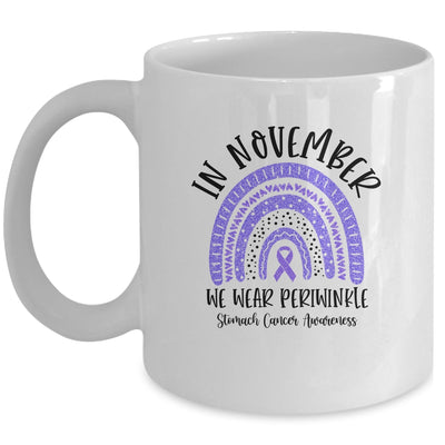 In November We Wear Periwinkle Stomach Cancer Awareness Rainbow Mug | siriusteestore