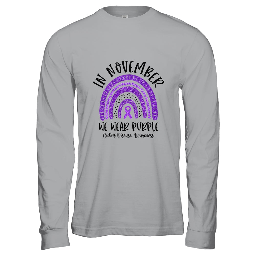 In November We Wear Purple Crohns Disease Awareness Rainbow Shirt & Hoodie | siriusteestore