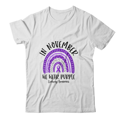 In November We Wear Purple Epilepsy Awareness Rainbow Shirt & Hoodie | siriusteestore