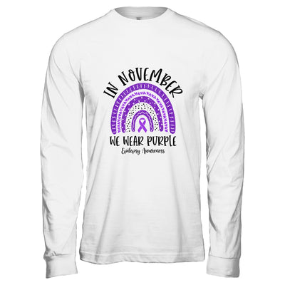 In November We Wear Purple Epilepsy Awareness Rainbow Shirt & Hoodie | siriusteestore