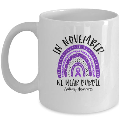 In November We Wear Purple Epilepsy Awareness Rainbow Mug | siriusteestore