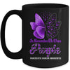 In November We Wear Purple Pancreatic Cancer Awareness Butterfly Mug | siriusteestore