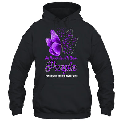 In November We Wear Purple Pancreatic Cancer Awareness Butterfly Shirt & Hoodie | siriusteestore