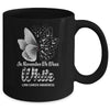 In November We Wear White Lung Cancer Awareness Butterfly Mug | siriusteestore