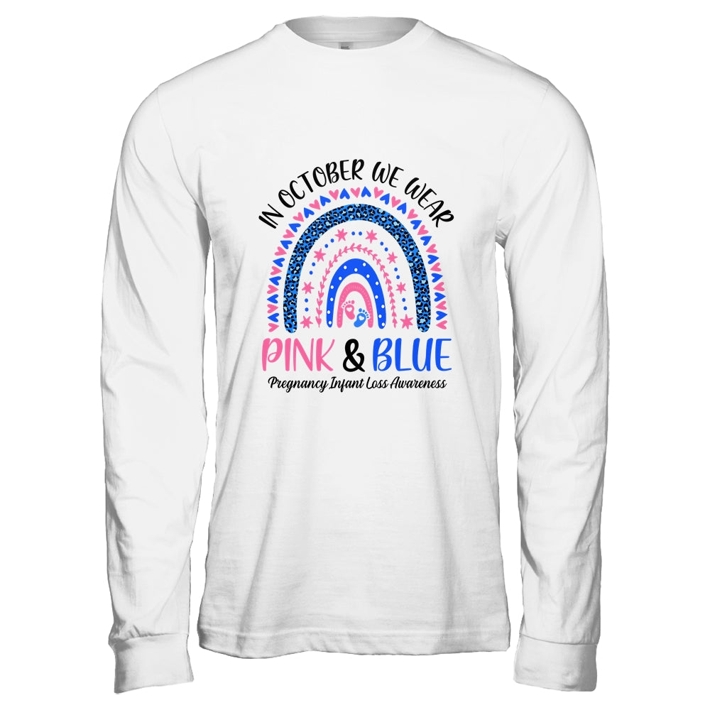 In October We Wear Pink And Blue Pregnancy Infant Loss Shirt & Hoodie | siriusteestore