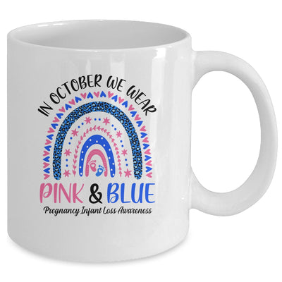 In October We Wear Pink And Blue Pregnancy Infant Loss Mug | siriusteestore