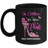 In October We Wear Pink Butterflies Breast Cancer Awareness Mug | siriusteestore