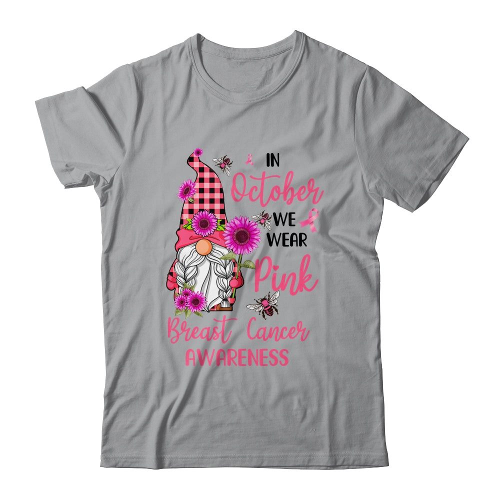 In October We Wear Pink Gnome Breast Cancer Awareness Shirt & Hoodie | siriusteestore