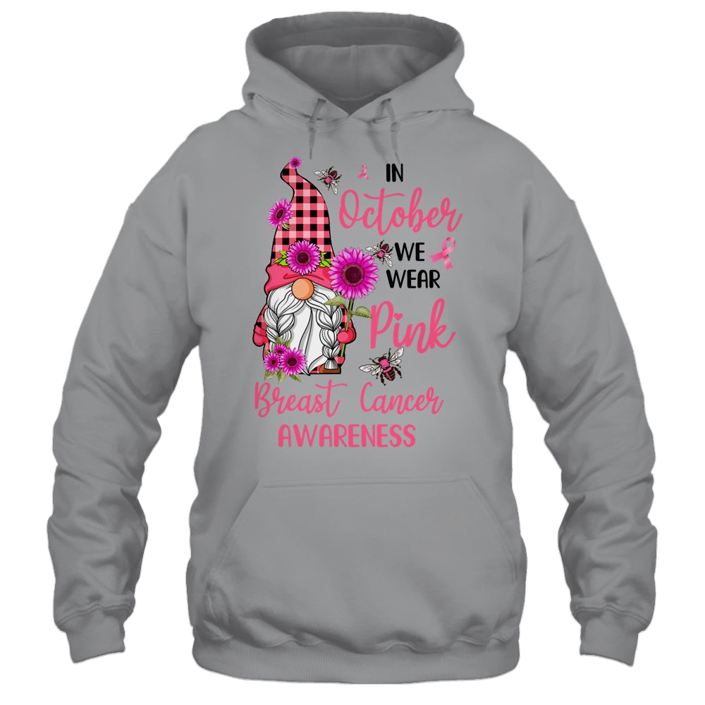 In October We Wear Pink Gnome Breast Cancer Awareness Shirt & Hoodie | siriusteestore