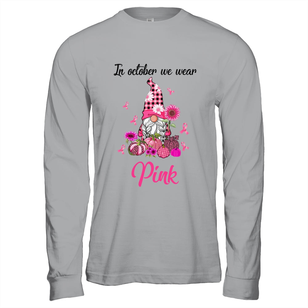 In October We Wear Pink Gnomes Breast Cancer Awareness Shirt & Hoodie | siriusteestore