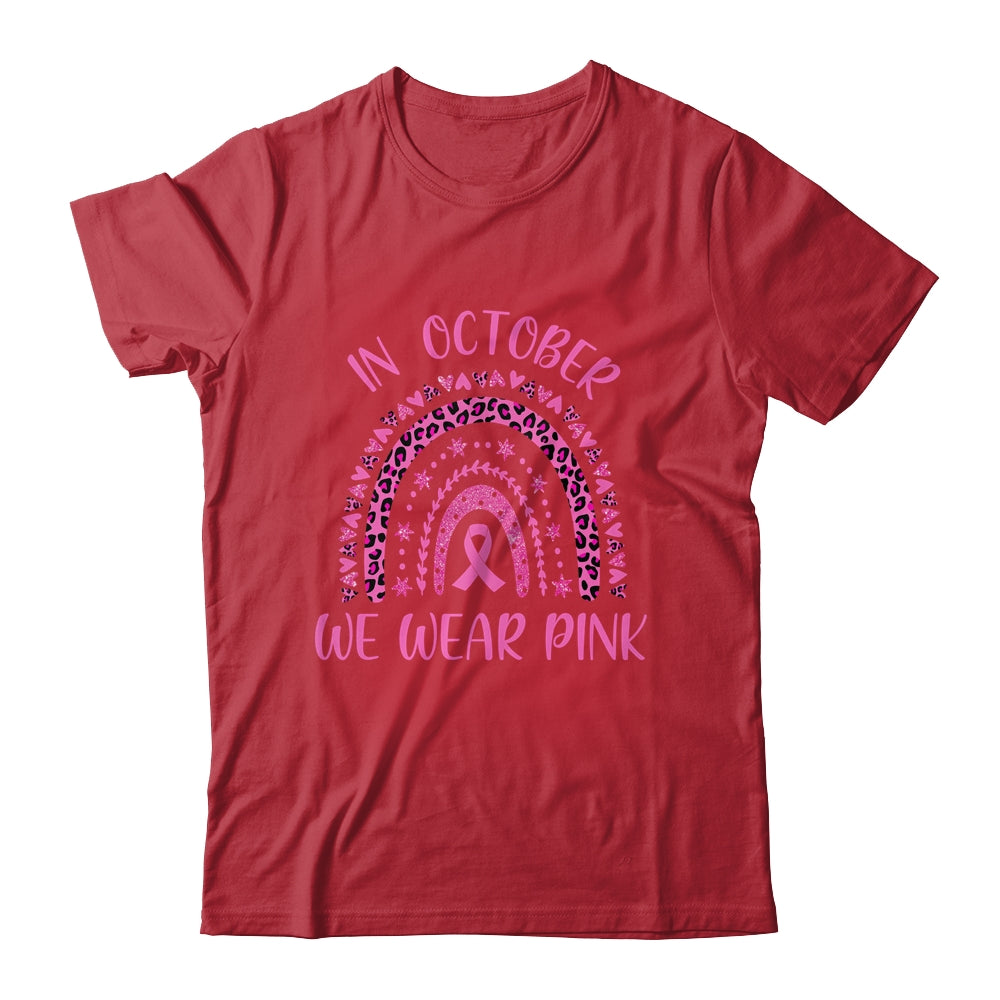 In October We Wear Pink Leopard Breast Cancer Awareness Shirt & Hoodie | siriusteestore